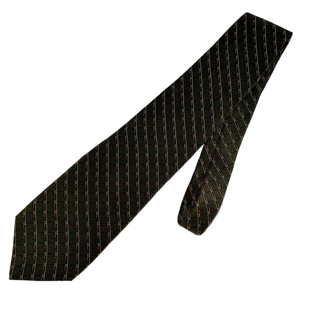 Vintage Bill Blass Black Label Silk Olive Green Tie